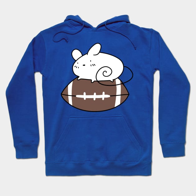 White Mouse and Football Hoodie by saradaboru